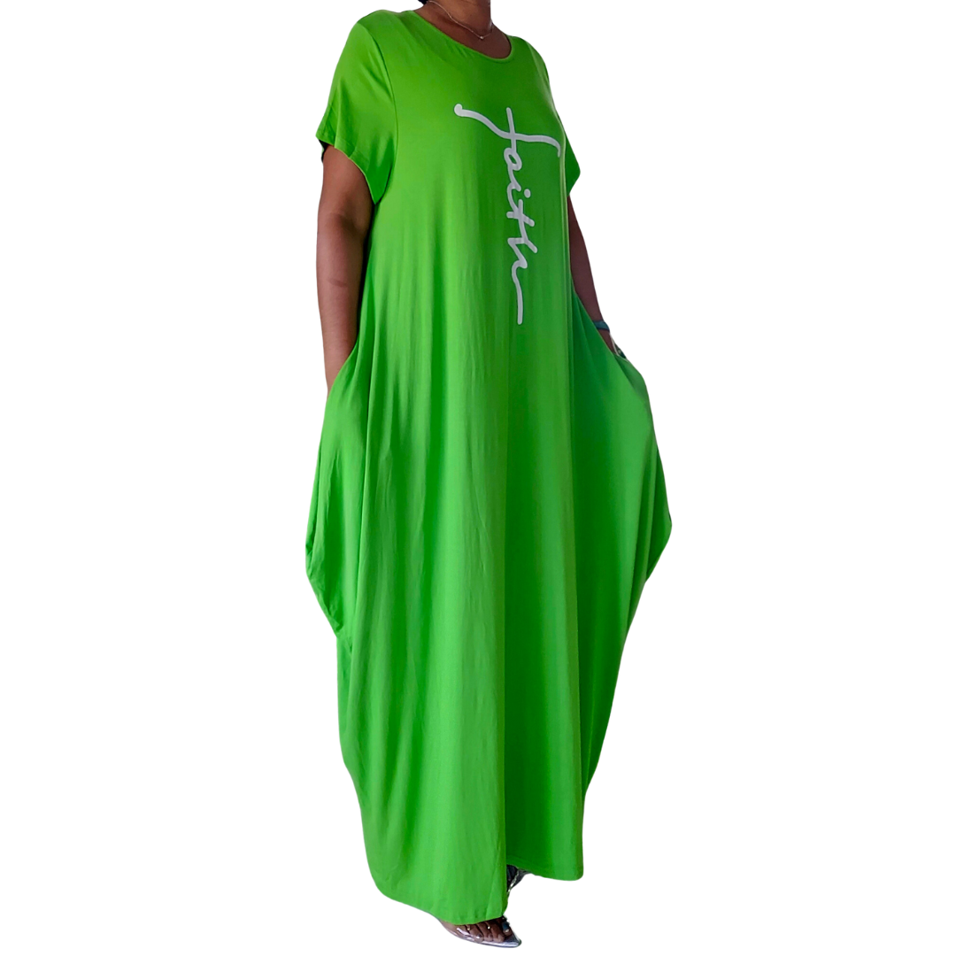 Faith Bubble Jersey Dress/Short Sleeve