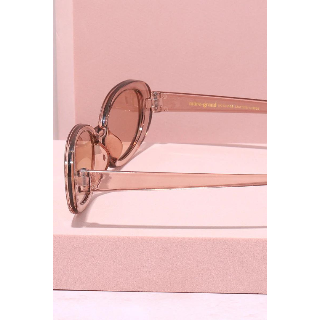 Hamptons Cottage Slim Oval Frame Sunglasses - Bl