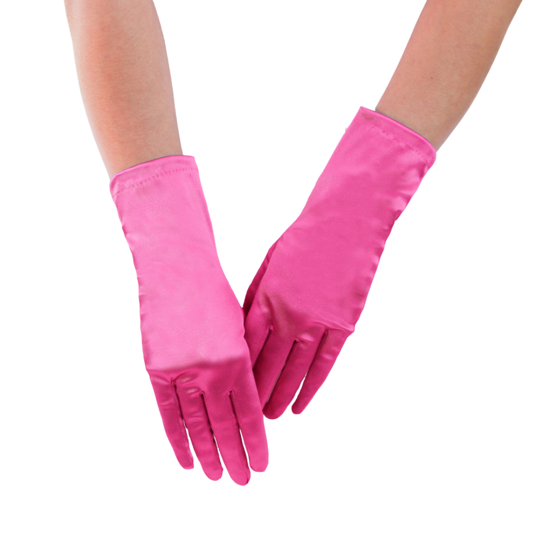 stretch handschuhe Elegante Satin-Stretch-Handschuhe – Rosa – Le' Diva Boutique Store