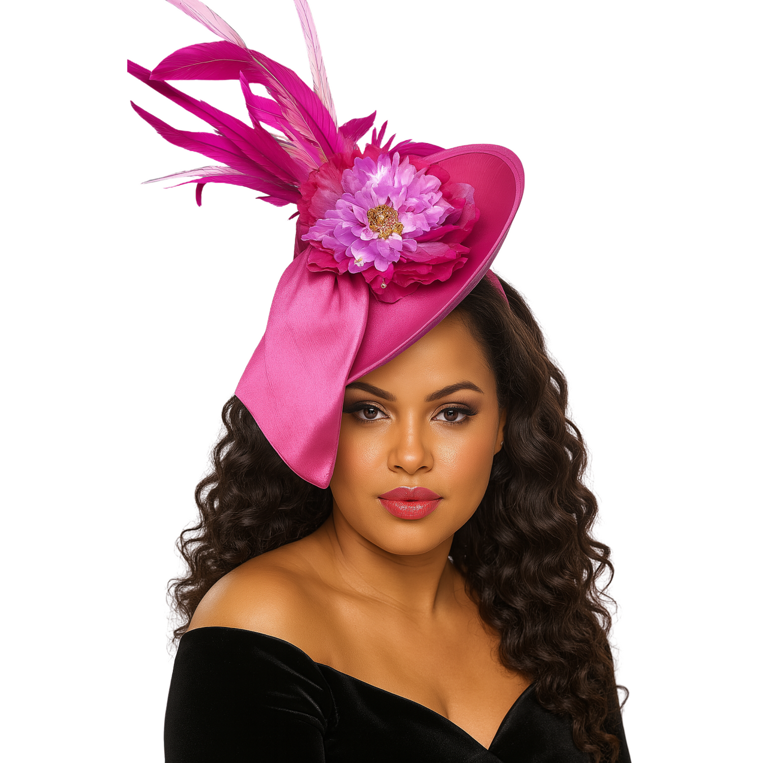 Pretty Fuschia Ribbon Sculpted Fascinator Fuschia Fascinator - Etsy main image 4