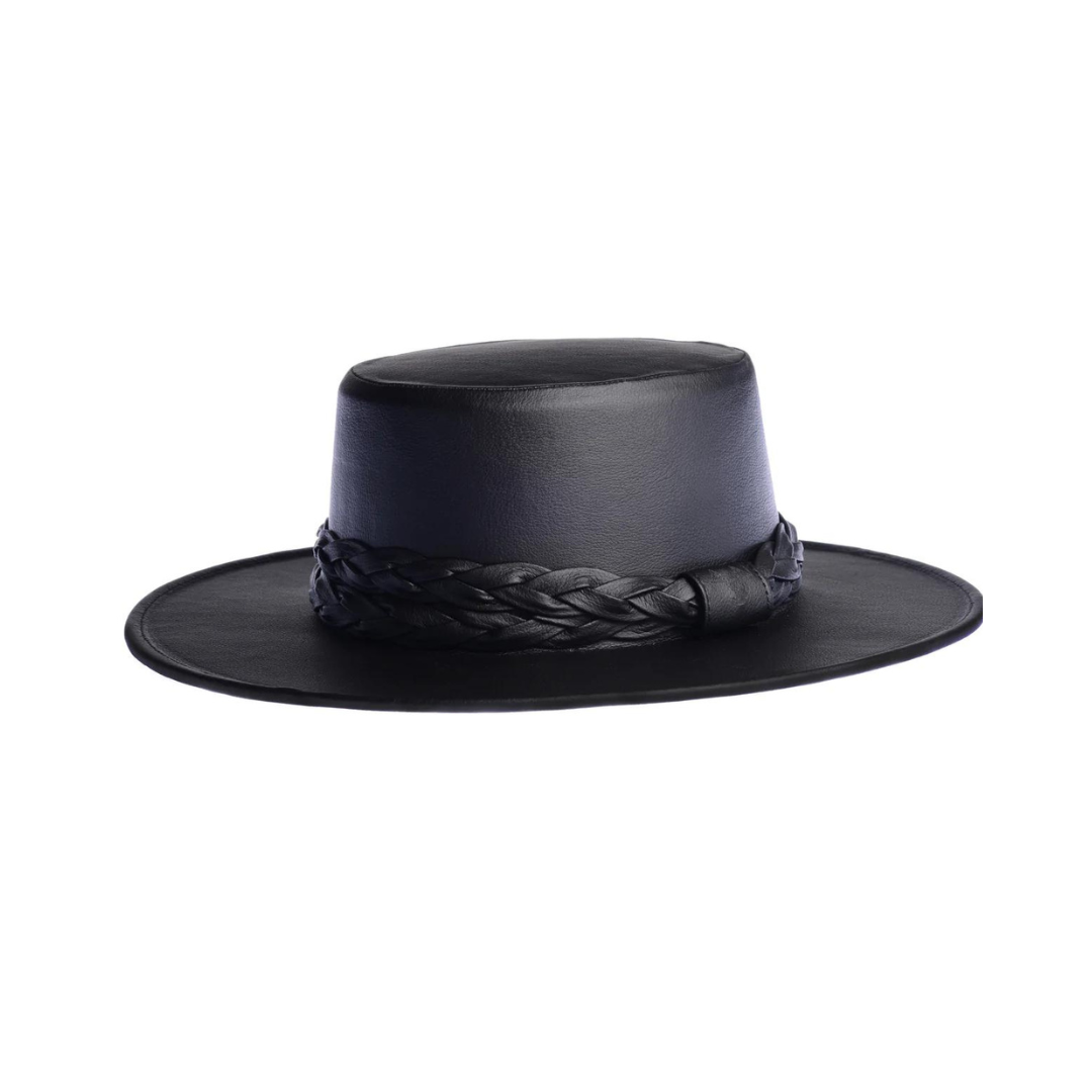 Leather 2024 bolero hat