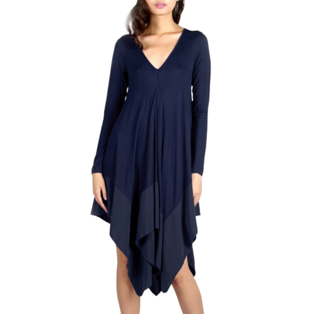 Handkerchief Long Sleeve Dress Le' Diva Boutique Store Handkerchief Long Sleeve Dress Le' Diva Boutique Store