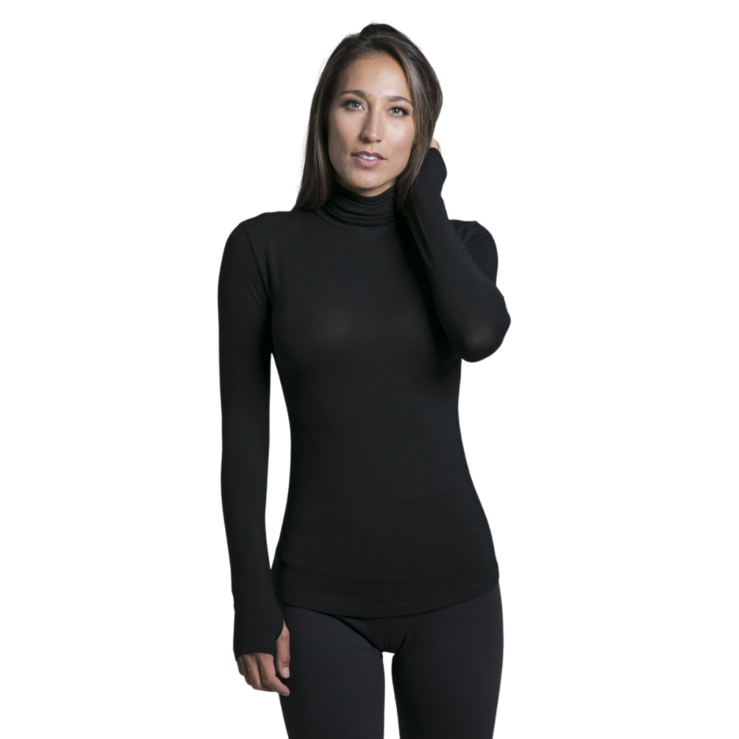 Grace Long Sleeve Turtle Neck - Black
Why we love this: This deliciously soft Yoga Tee is pure perfection, and bound to be your new Fall staple. Featuring: KiraGrace Luxe: Feels ultra-soft and luxurious Form Fitting Versatile, from street to studio Thumbhole detailing Made in U.S.A. of imported fabricMade in United States of America KiraGrace Luxe: Tencel® Modal/Spandex Fabric care: Ultra-Soft and smooth stretch jersey Highly absorbent & breathable Spandex for stretch & shape retention Worry-Free - Wrinkle,