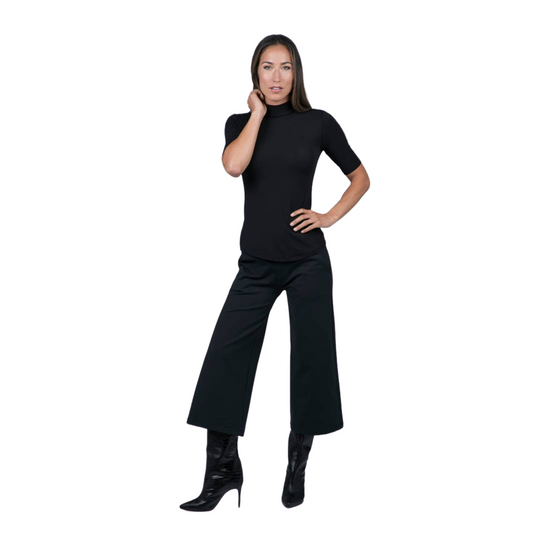 Wide Leg Crop Pant - Black
Why we love this: These ready to wear yoga pants have a cropped length perfect for warm weather, & side pockets for the essentials. Versatility is key! Features: KiraGrace PowerStrong: Feels like cotton, and keeps you dry High-Rise, 23" inseam Crop Length & Side Pockets Made in U.S.A. of imported fabric KiraGrace PowerStrong: Supplex/Spandex *SUPPLEX® combines the traditional appeal of cotton with the performance benefits of modern fiber technology. Supplex fabrics are breathable,