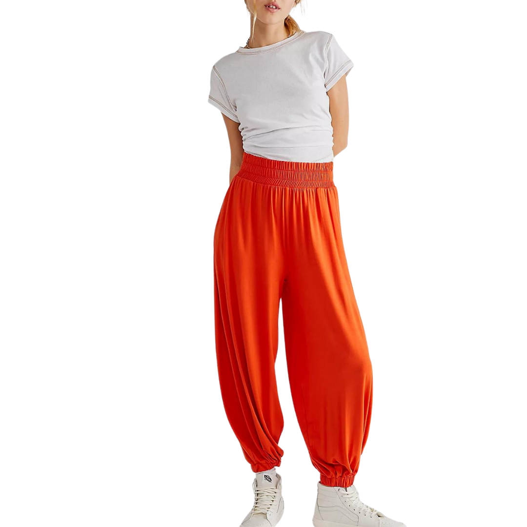 Ali Elastic Jogger Pants - Rust – Le' Diva Boutique Store