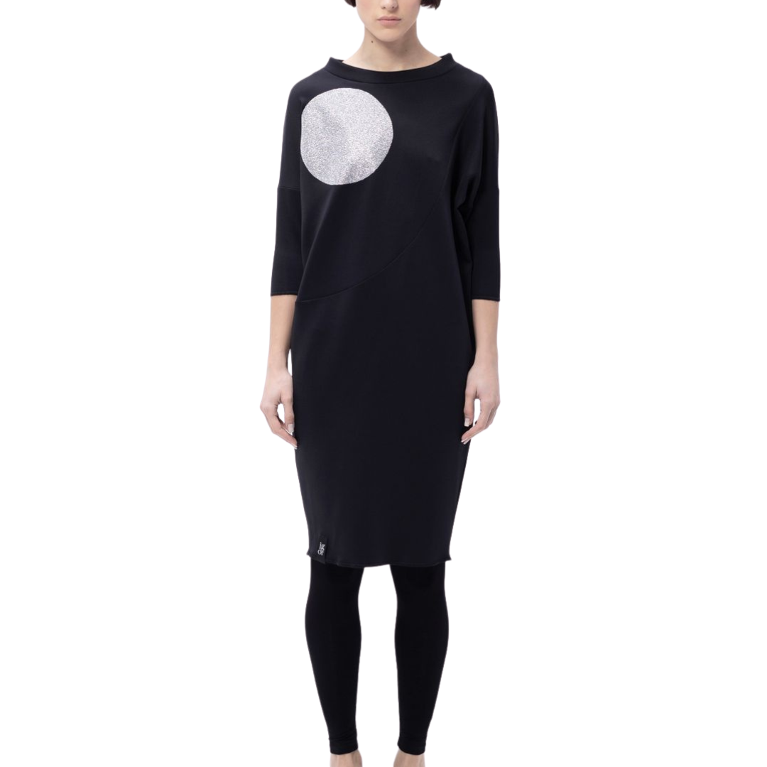 Edit - Knee Length Neoprene Dress - Igor Dobranic Large / Black Edit - Knee Length Neoprene Dress - Igor Dobranic Large / Black
