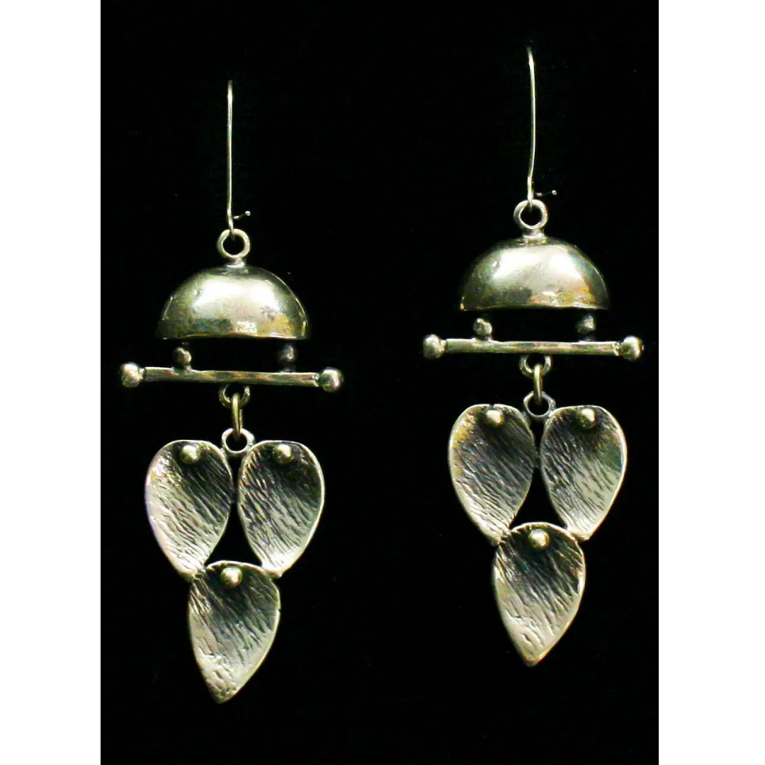 Hypoallergenic and nickel free these are handmade lightweight pewter earrings plated in antique silver.