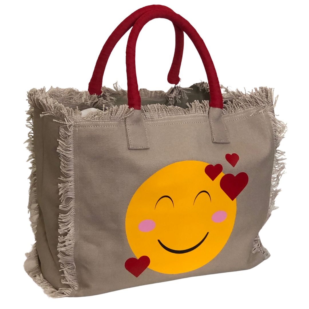Bolso bandolera con emojis LOVE - Beige, image size:1080x1080