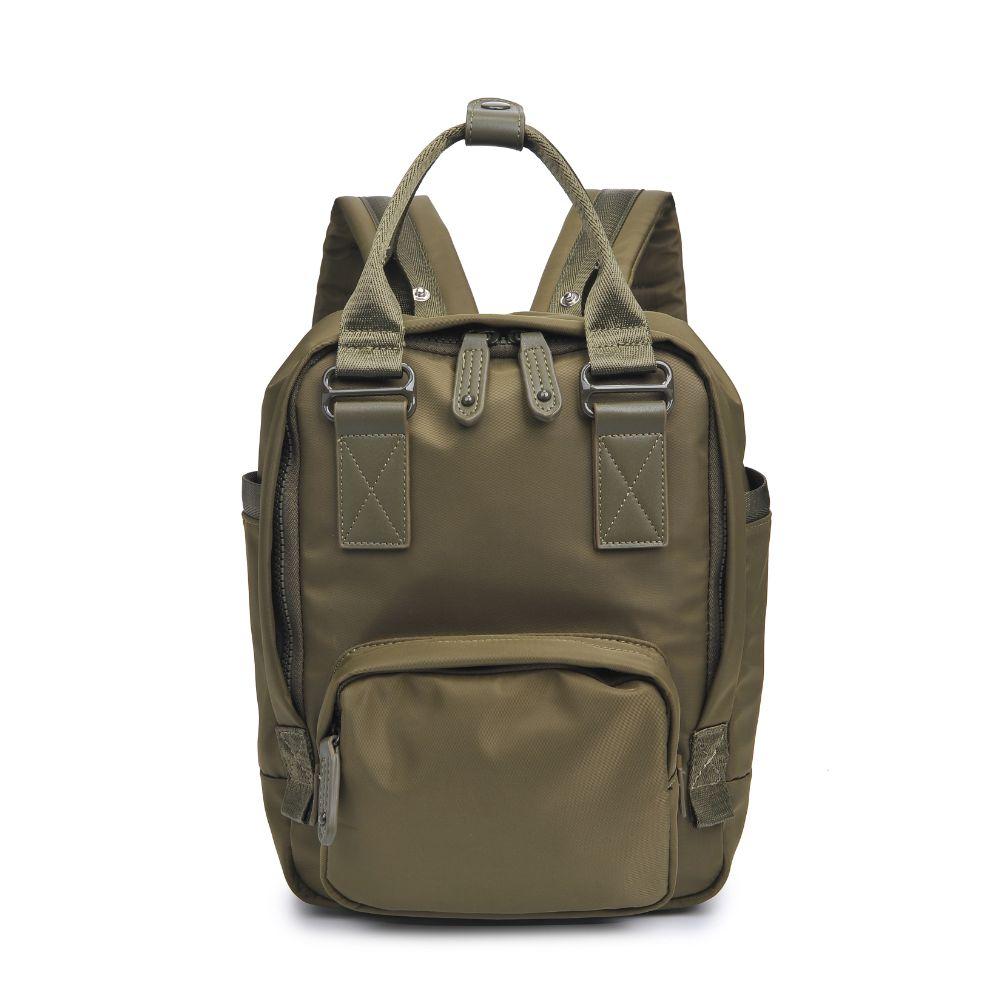 Ikonischer Nylon-Rucksack klein – Olive