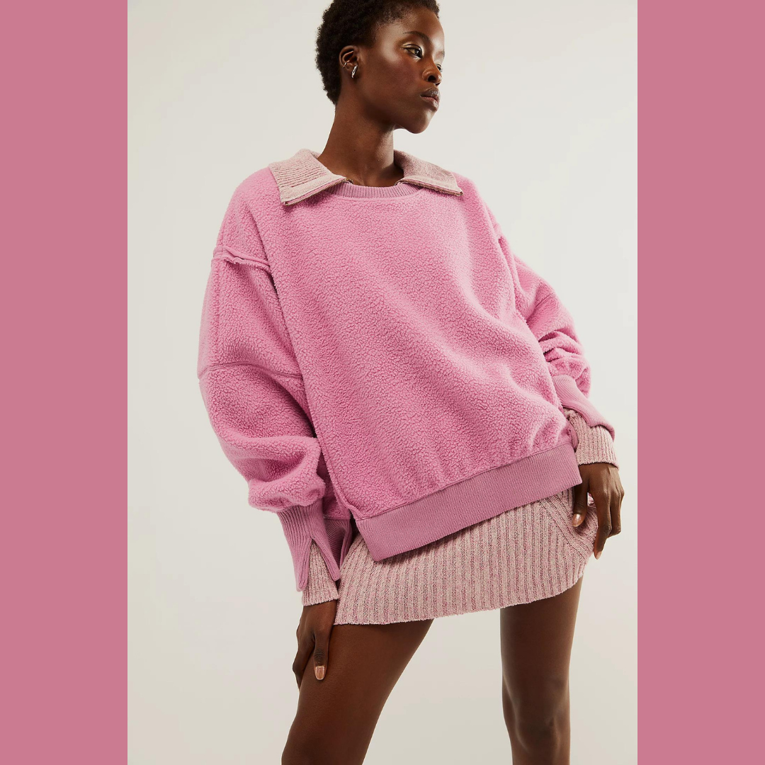 Cozy Camden Sweatshirt Moonlight Mauve Le Diva Boutique Store