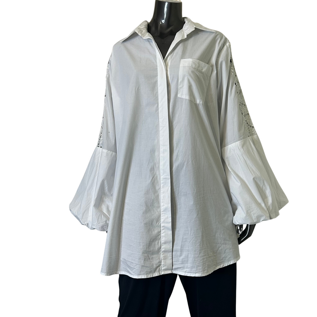 Ramona Shirt - Cotton Poplin - White