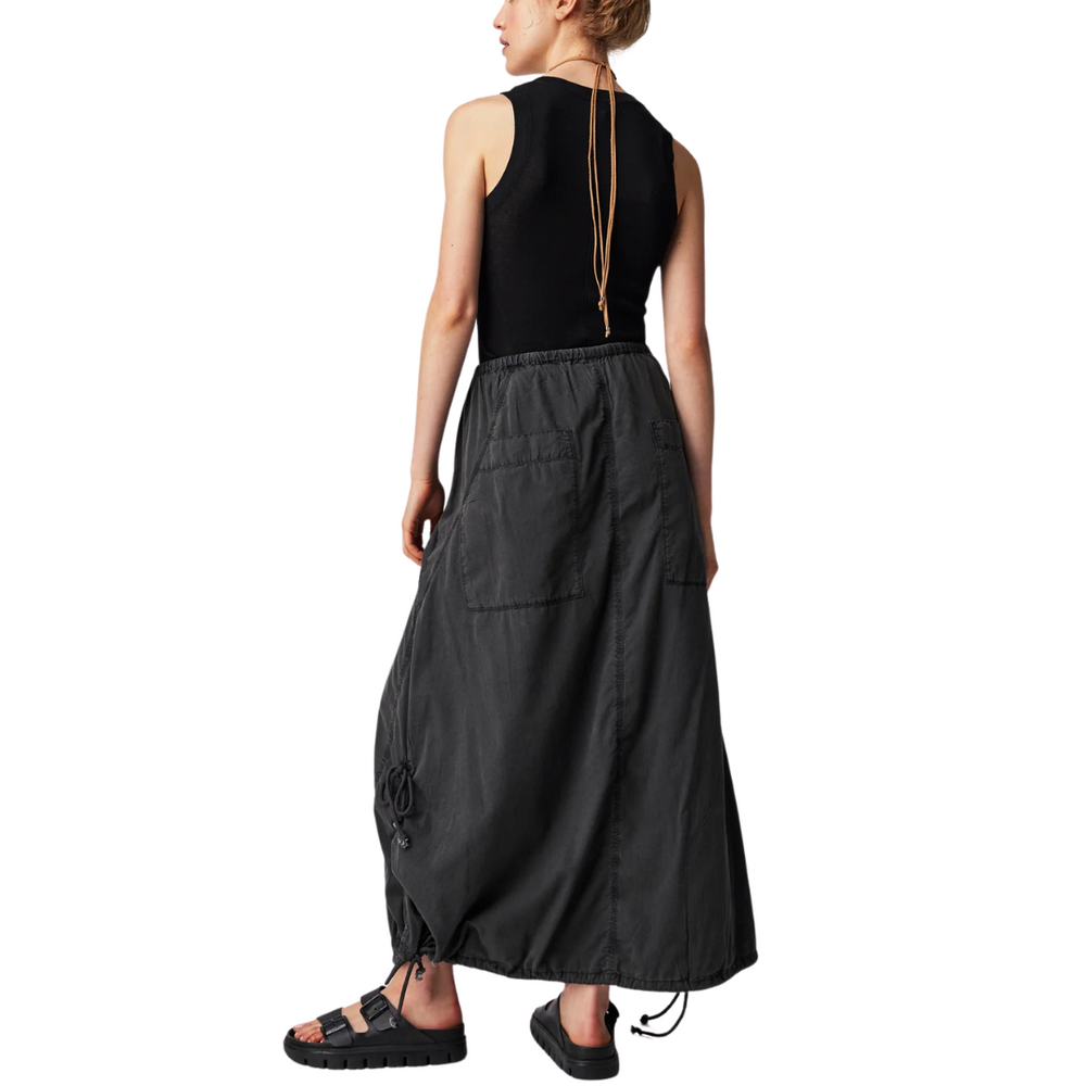 Picture Perfect Parachute Skirt - Black