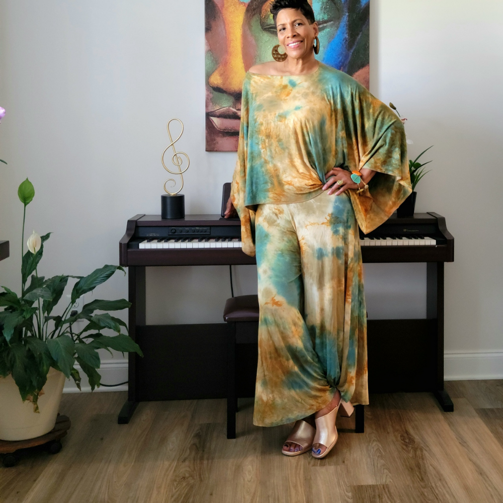 Luna Midwaist Tie Dye Top - Saguaro