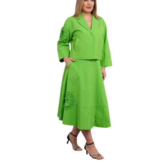 Green Two - Piece Skirt Suit