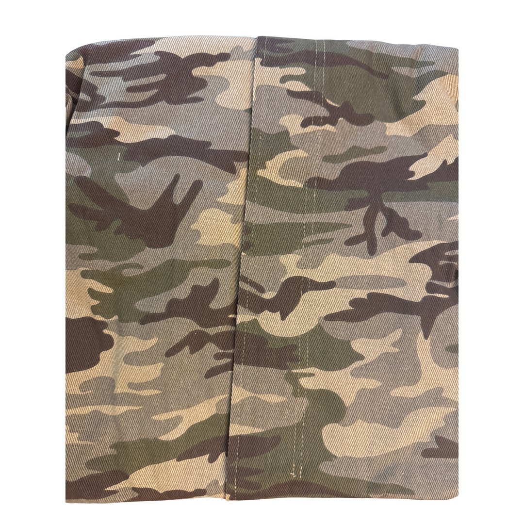 Plus Gold Khaki Camo Jacket with Sequin Shoulder Detail