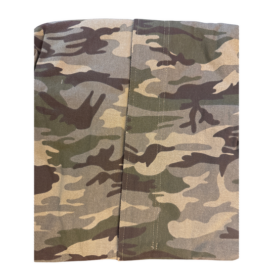 Plus Gold Khaki Camo Jacket with Sequin Shoulder Detail