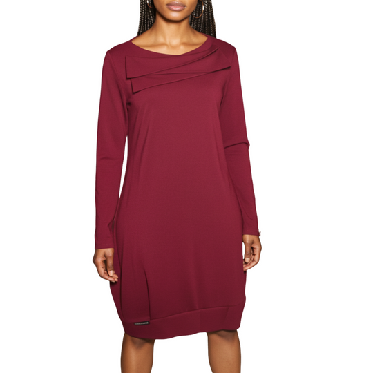 Double Panel Ballon Hem Loose Dress