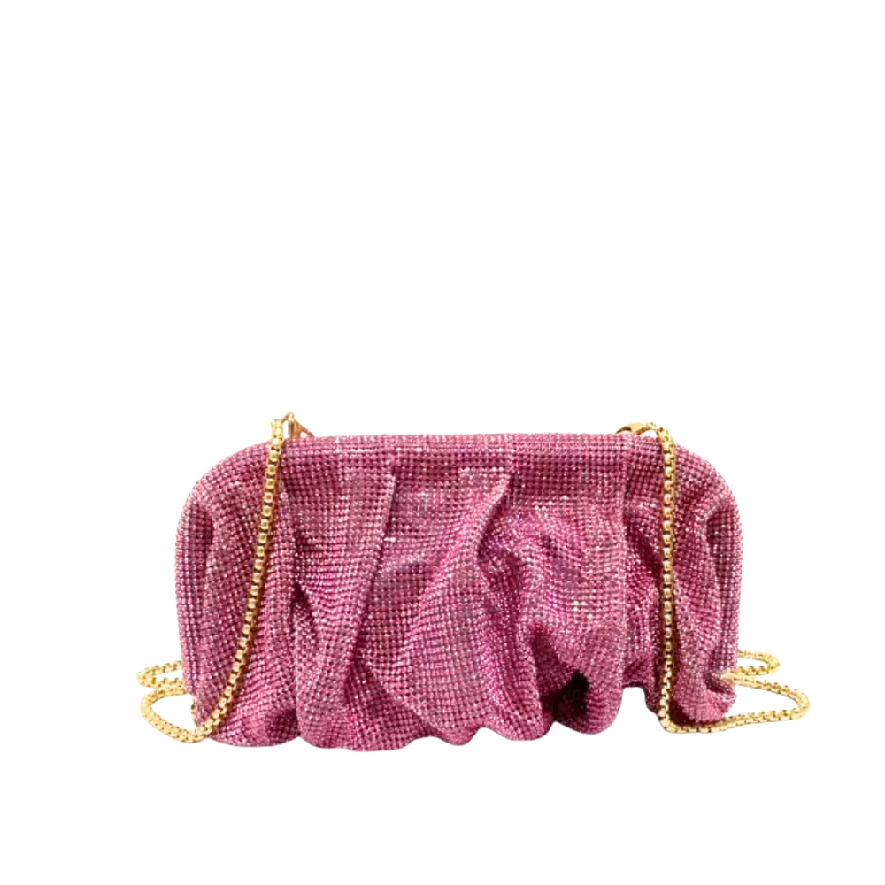 Crystal Luxe Evening Bag - Pink