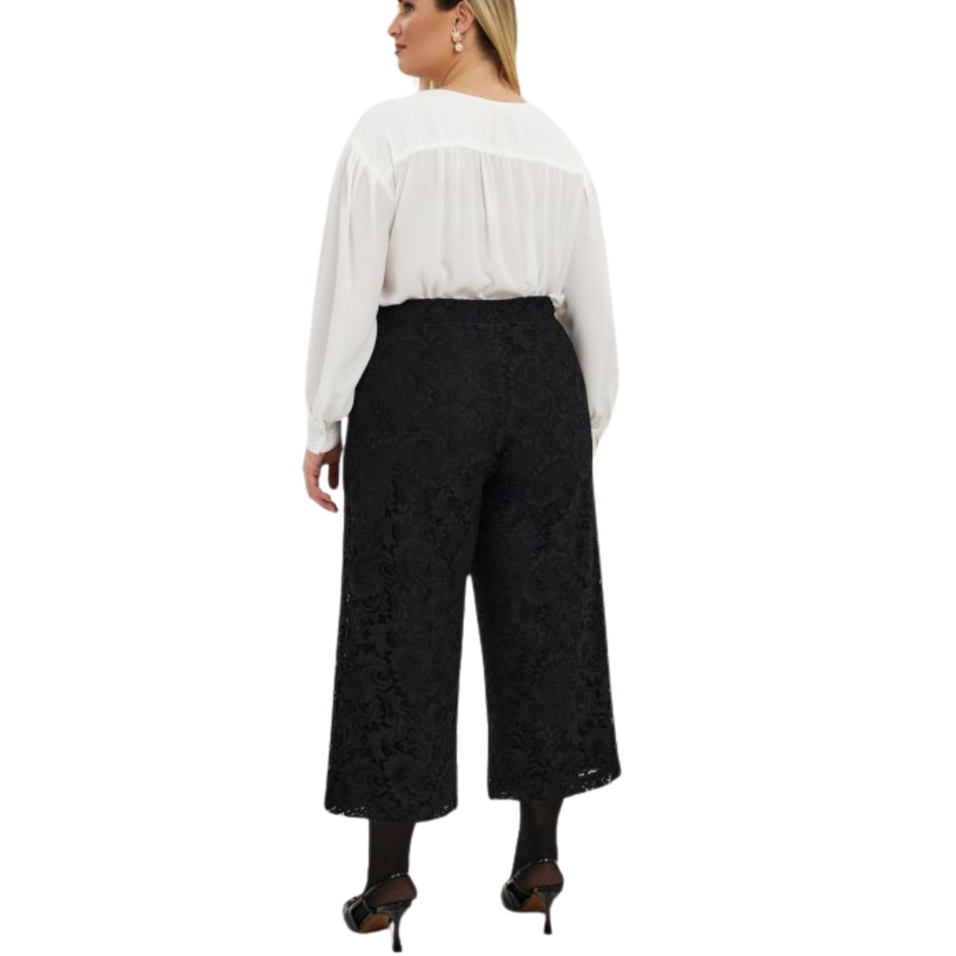 Cropped Lace Trousers - Plus Size