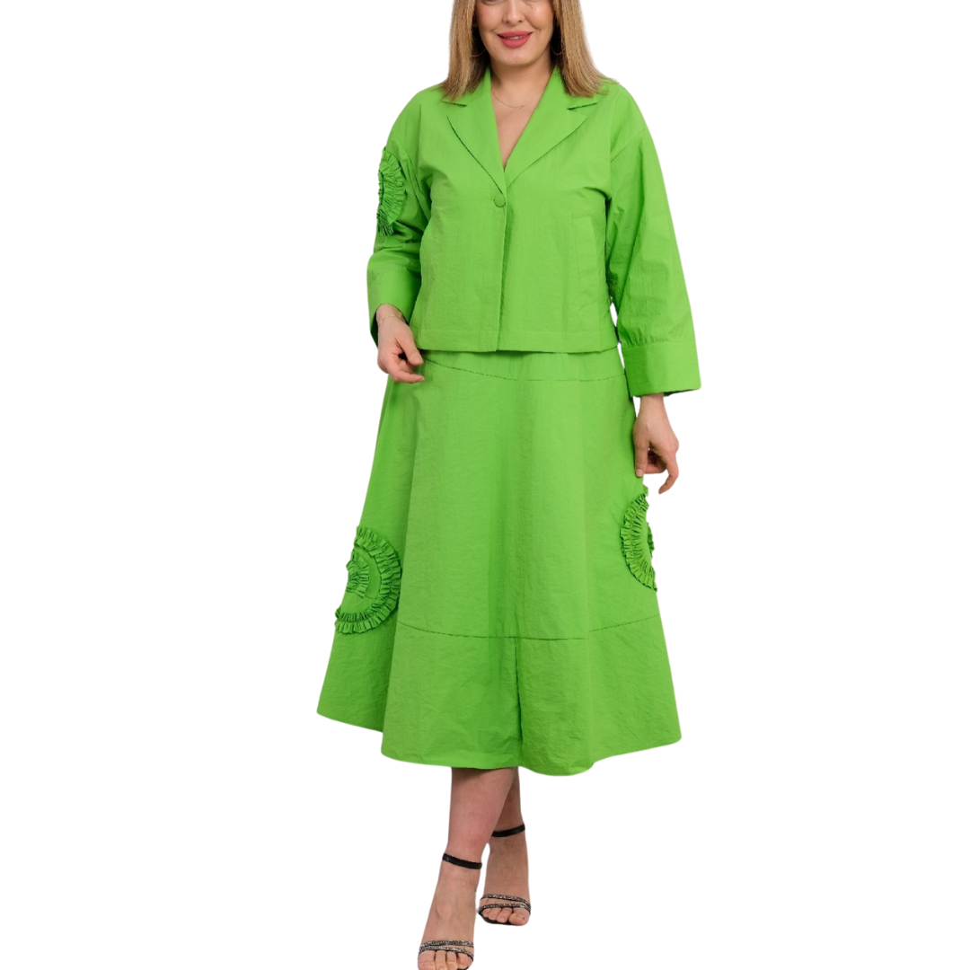 Green Two - Piece Skirt Suit