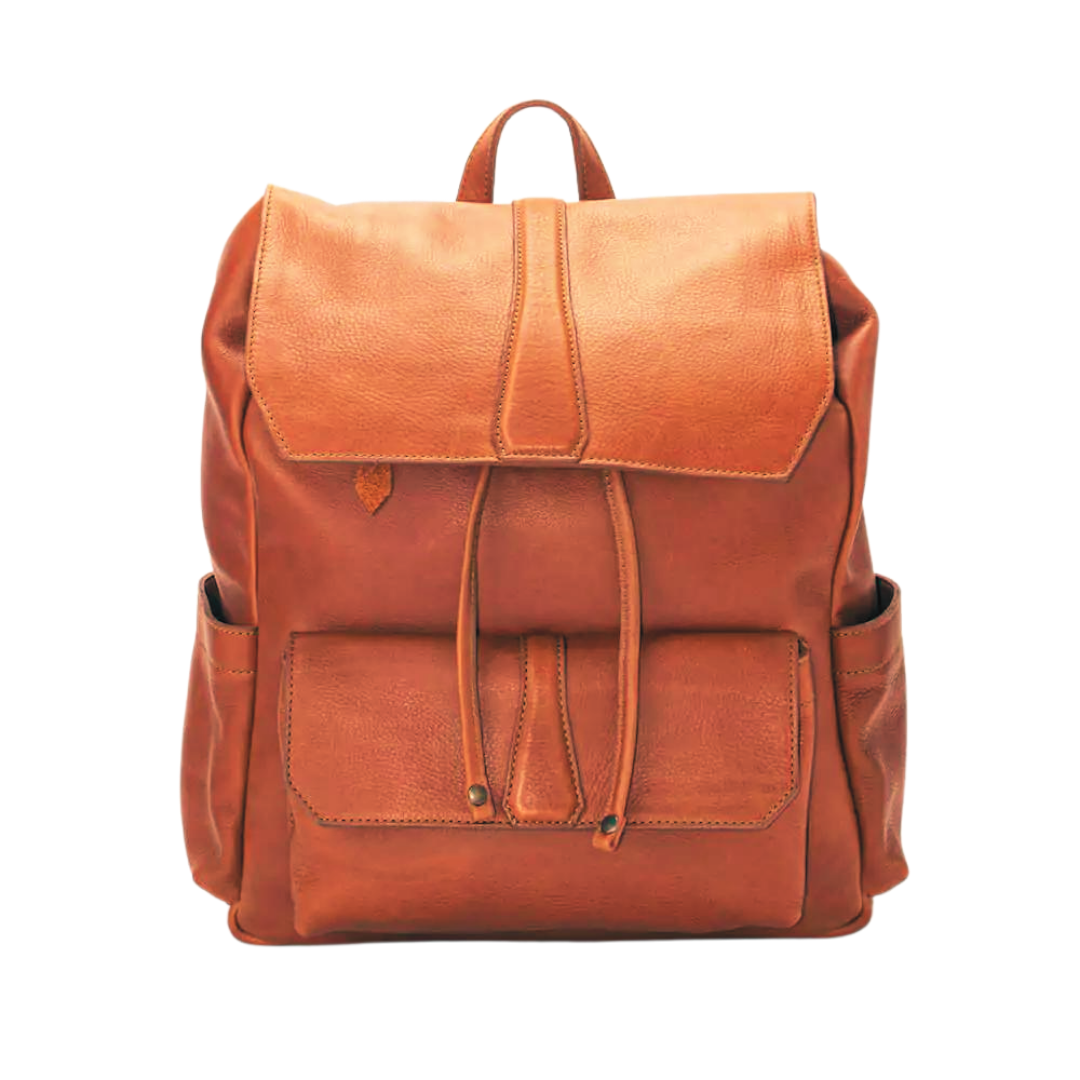 cognac faux leather backpack Ellington Leather Backpack – Le' Diva Boutique Store