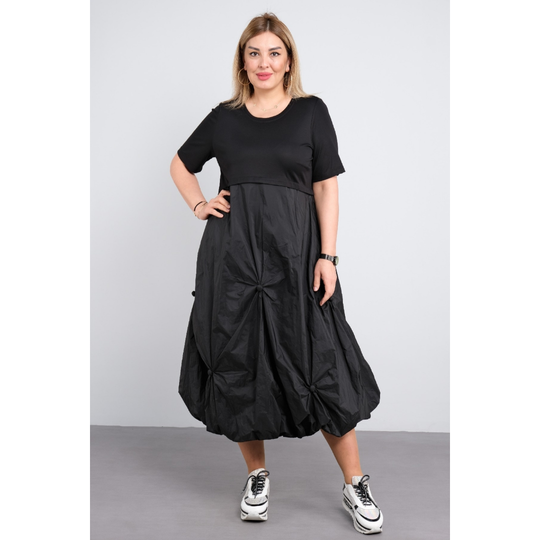 Black with Front Flowered Parachute Bottom