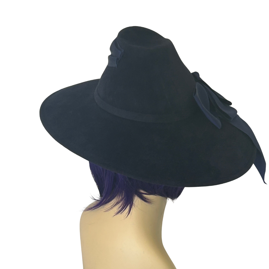 Velour Hat with Grosgrain Trim