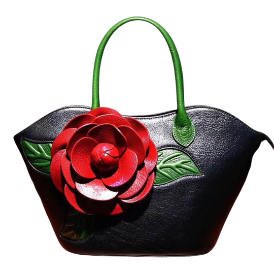 The Luxe Brand Handbag - Black Rose