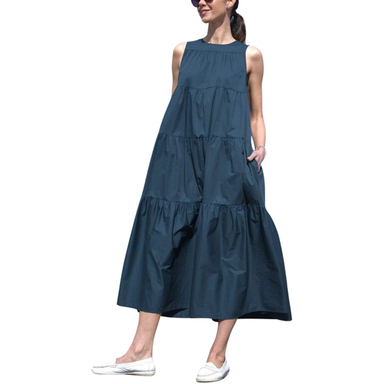 Vestido Florence de tres niveles - Verde azulado