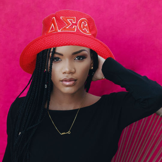 Delta Sigma Theta Red Mesh Bucket Hat