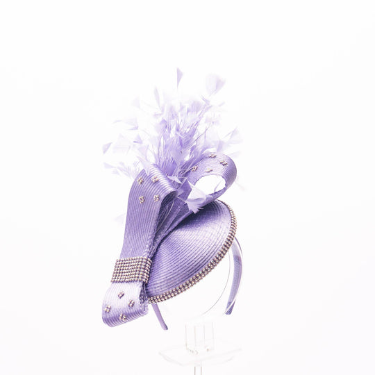 Beautiful headband with rhinestone AND feather - Gold