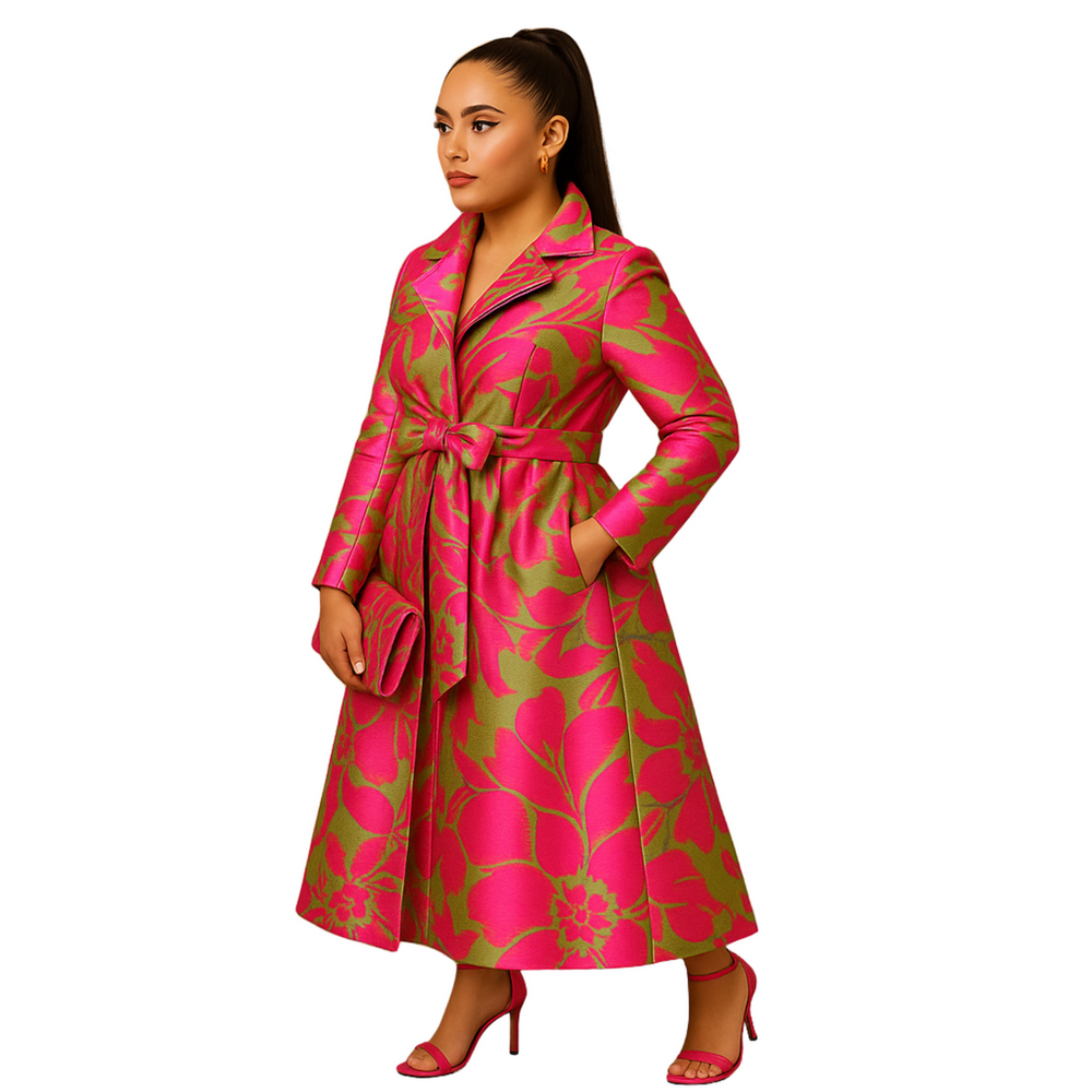 Yarn Dyed Brocade Dress Coat