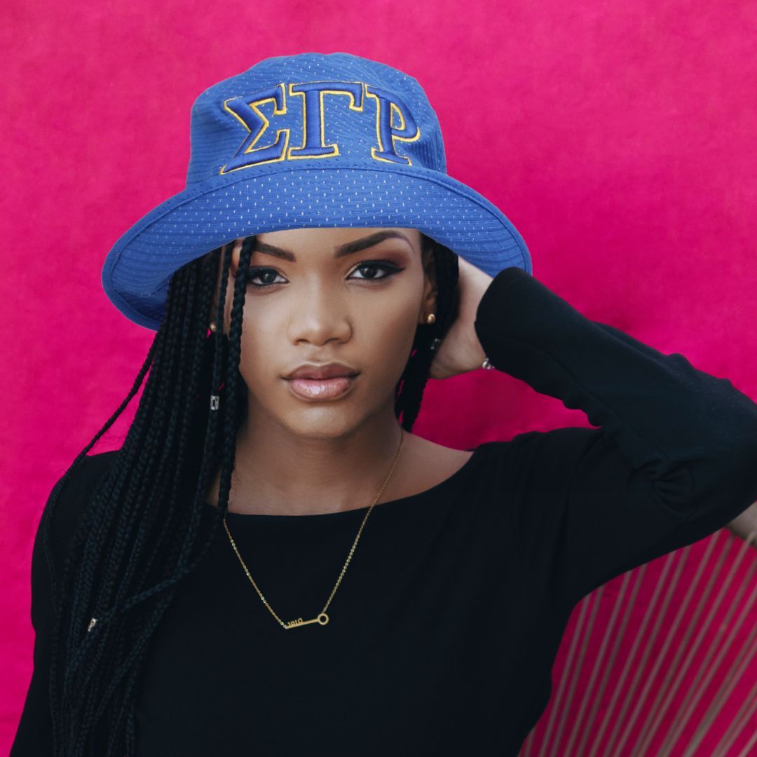 Sigma Gamma Rho Royal Blue Mesh Bucket Hat