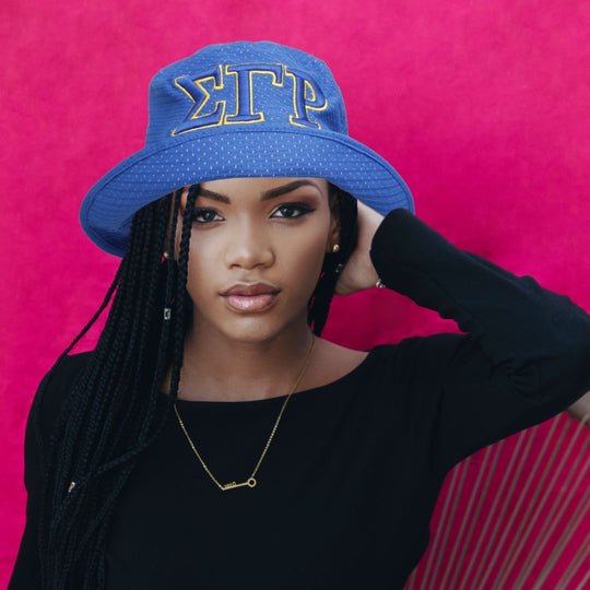 Sigma Gamma Rho Royal Blue Mesh Bucket Hat