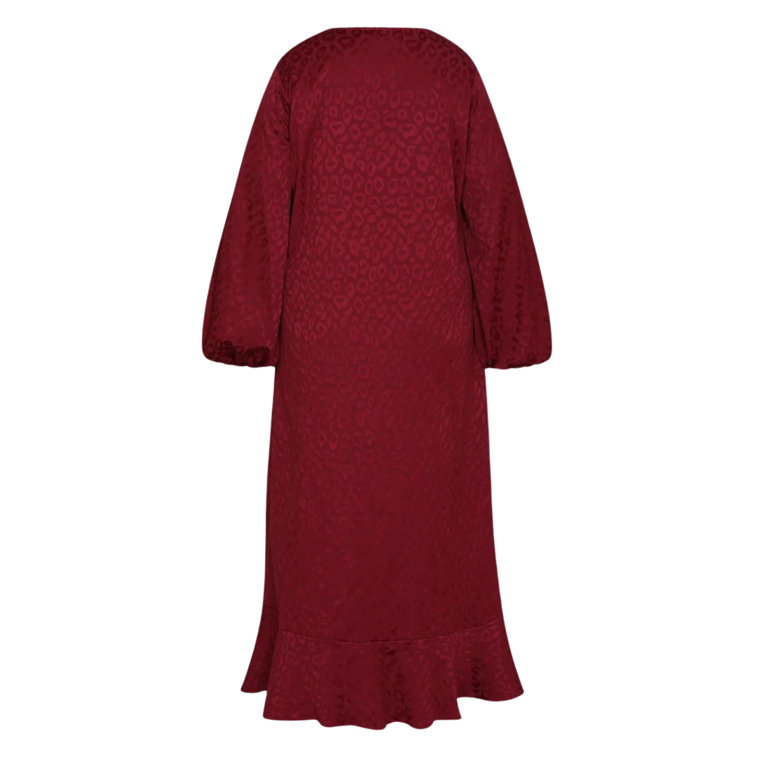 Aphrodite Red Burgundy Leopard Jacquard Dress Le' Diva Boutique Store Aphrodite Red Burgundy Leopard Jacquard Dress Le' Diva Boutique Store