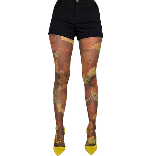 African Women Printed Tights