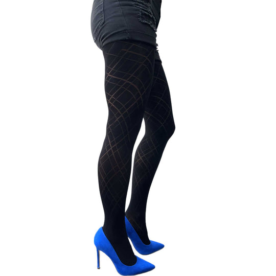 Black Opaque Diamond Tight