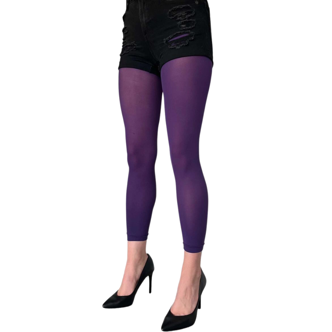 Purple Opaque Footless Tights – Le' Diva Boutique Store