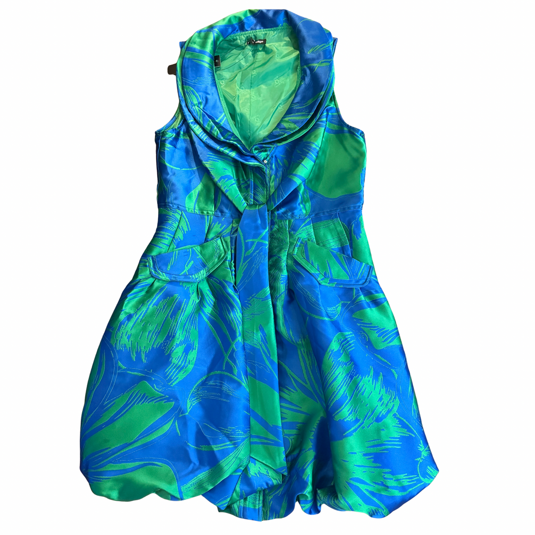 Vestido clásico de brocado jacquard con burbujas - BG