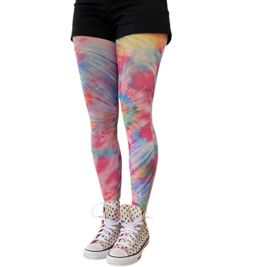 Color Burst Printed Tights