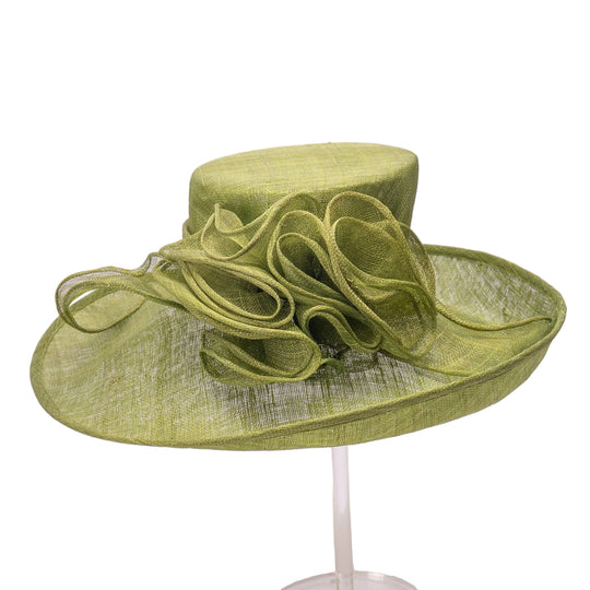 Green decorative hat on a white background