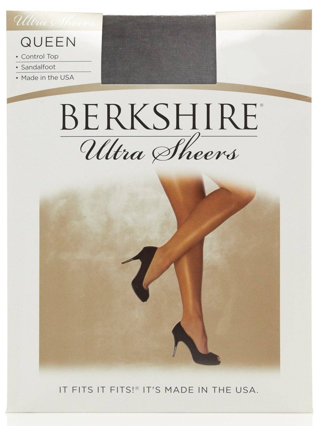 Queen Ultra Sheer Control Top Pantyhose - Black