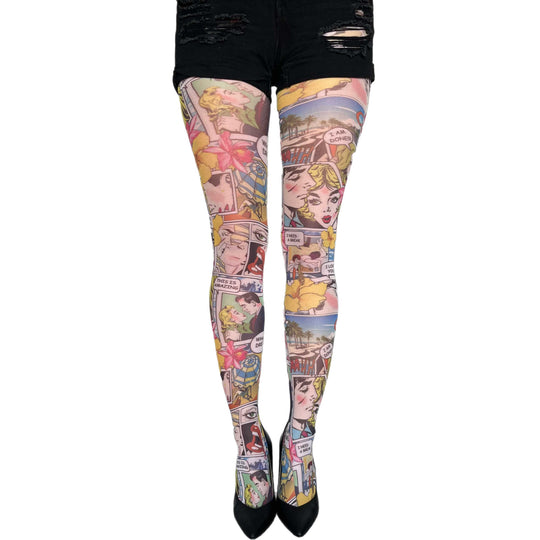 Comics Paradise Island PrintedTights