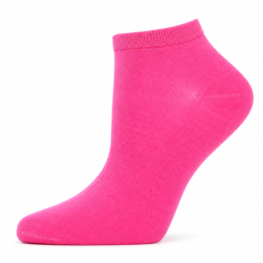Memoi Bamboo Blend Solid Knit Low Cut Socks: Pink