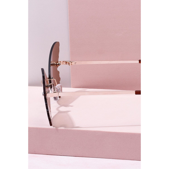 Butterfly Wings Rimless Sunglasses - P