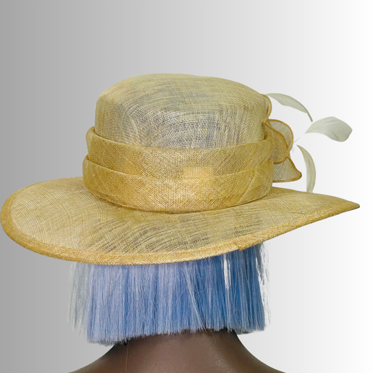Natural Straw Hat with Flower Accent