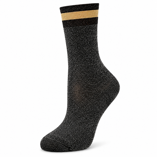 Varsity Lurex 3/4 Sock - Gunmetal Grey