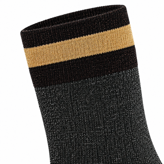 Varsity Lurex 3/4 Sock - Gunmetal Grey