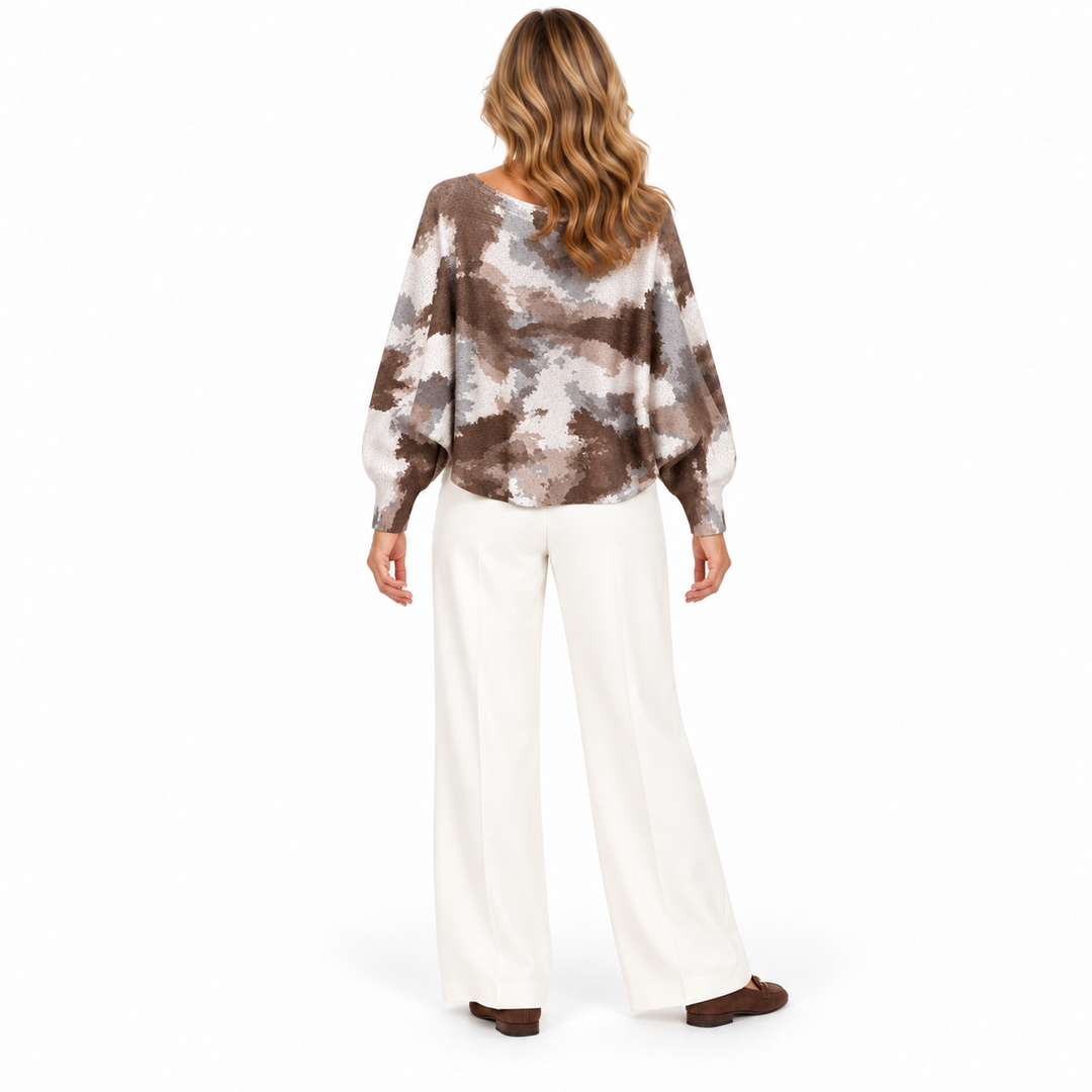 Suéter estampado estilo camuflaje