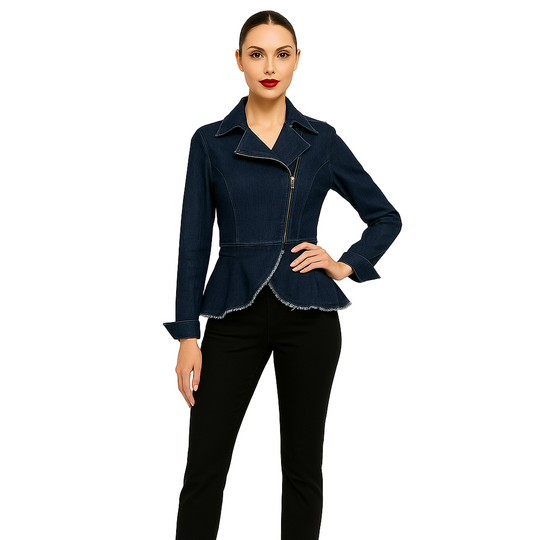 Denim Stretch Motorcycle Jacket